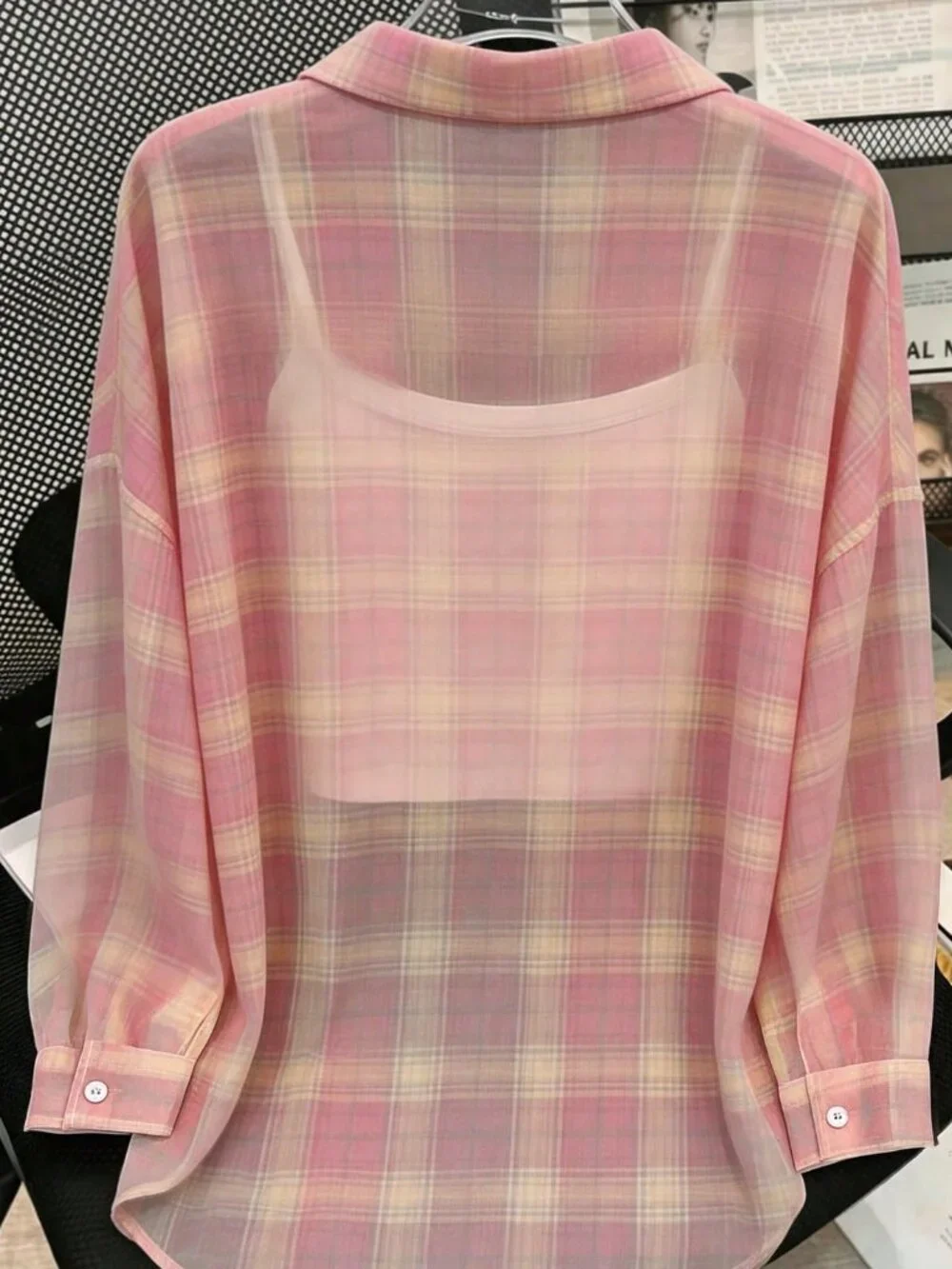 Multicolor Casual Women's Plaid Shirt